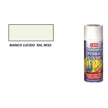 Vernice spray Acrilic color cfg - bianco lucido - ml.400