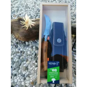 Coltello opinel funghi - n°8 - + fodero in box legno