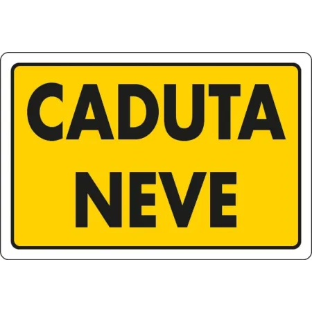 Cartello caduta neve - 30x20 - pvc