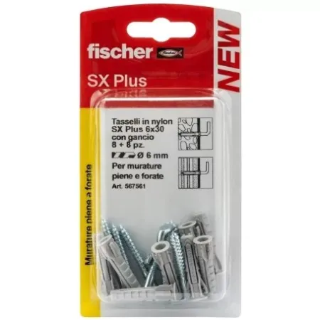 Tasselli c/vite sx plus - sx 8x40 s k - pz.20
