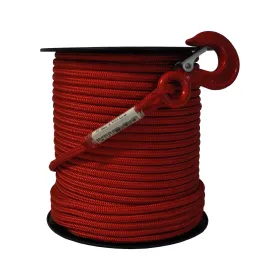 Fune tessile rossa con gancio - mm.10-150 metri - alta tenacitÀ