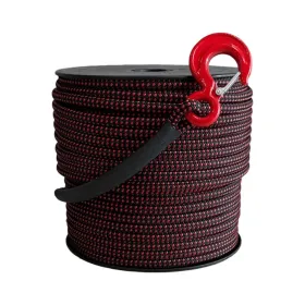 Fune tessile ultra resistente - mm.12- 50 metri - allungamento ridotto-c/gancio