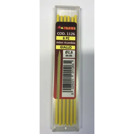 Mina ricambio matita mass - 1126 - giallo - d.2,8