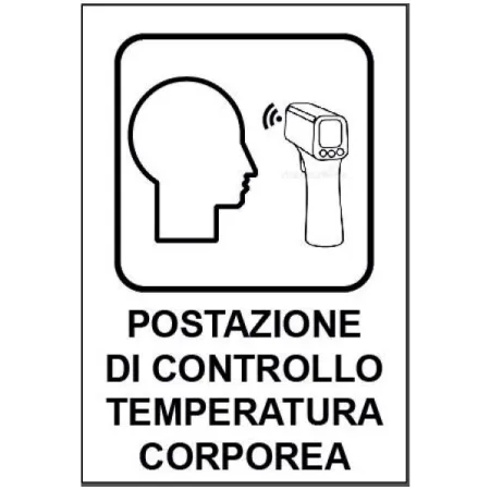 Segnaletica covid 19 - 31 x 21 - controllo temperatura (fig.88)