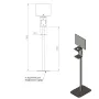 Colonnina per gel igienizzante - smart inox - con cartello info